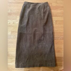 70s Vintage Bagatelle leather suede skirt